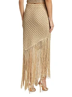 Leona Crochet Fringe Maxi Skirt