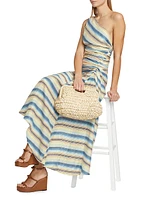 Carolyn Striped One-Shoulder Maxi Dress