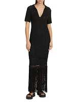 Valerie Crochet Fringe Maxi Dress