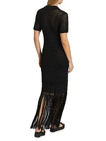 Valerie Crochet Fringe Maxi Dress