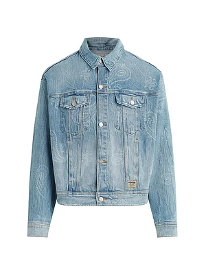 Bandana Denim Trucker Jacket