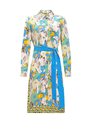 Prita Silk-Blend Shirtdress