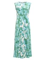 Sunniva Trees Sleeveless Midi-Dress