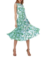 Sunniva Trees Sleeveless Midi-Dress