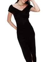 Stephen Ruched Midi-Dress