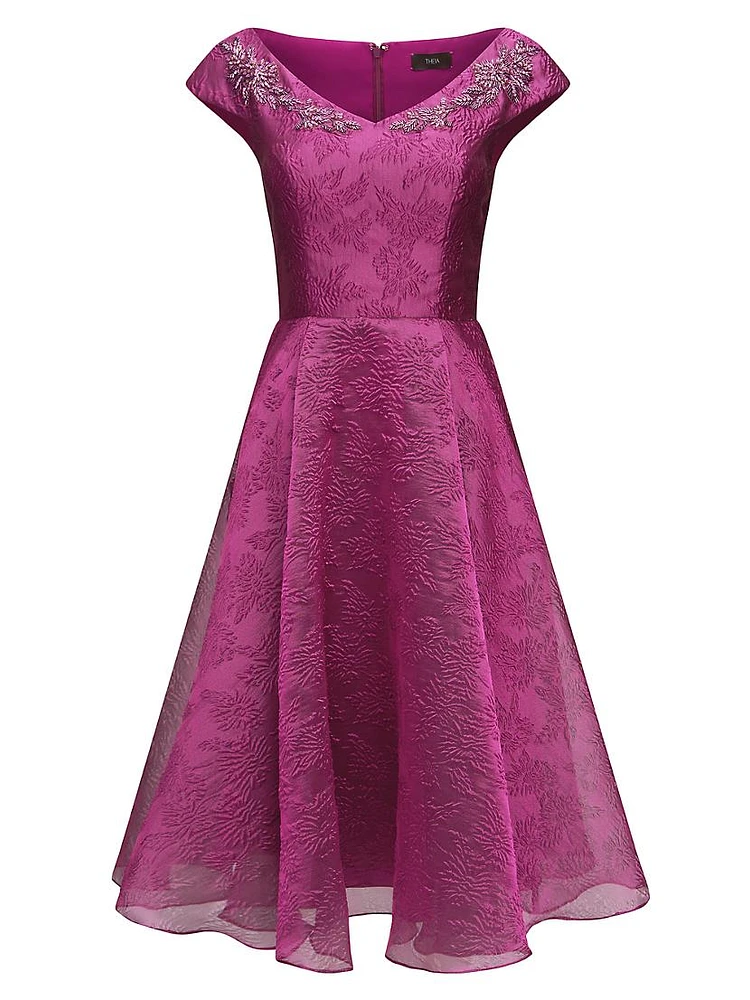 Kit Jacquard Cocktail Dress