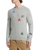 Vices Intarsia Cashmere Sweater