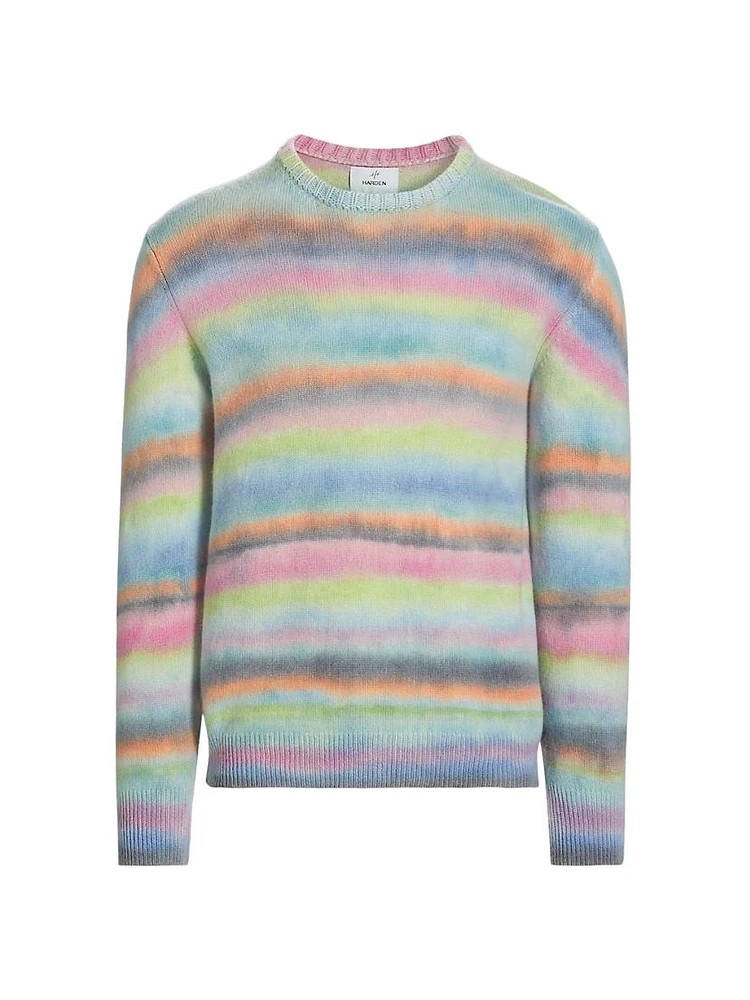 Painted Lines Cashmere Crewneck Sweater