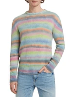 Painted Lines Cashmere Crewneck Sweater