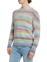 Painted Lines Cashmere Crewneck Sweater