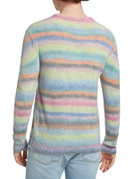 Painted Lines Cashmere Crewneck Sweater