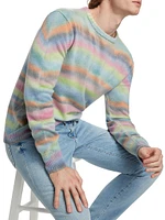 Painted Lines Cashmere Crewneck Sweater