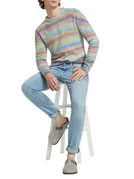 Painted Lines Cashmere Crewneck Sweater