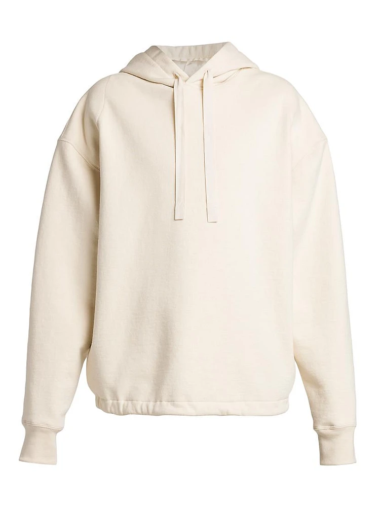 Stretch-Cotton Drawstring Hoodie