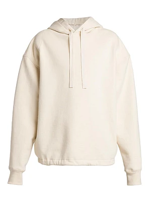 Stretch-Cotton Drawstring Hoodie