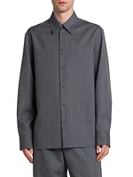 Wool Button-Front Shirt