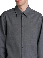 Wool Button-Front Shirt