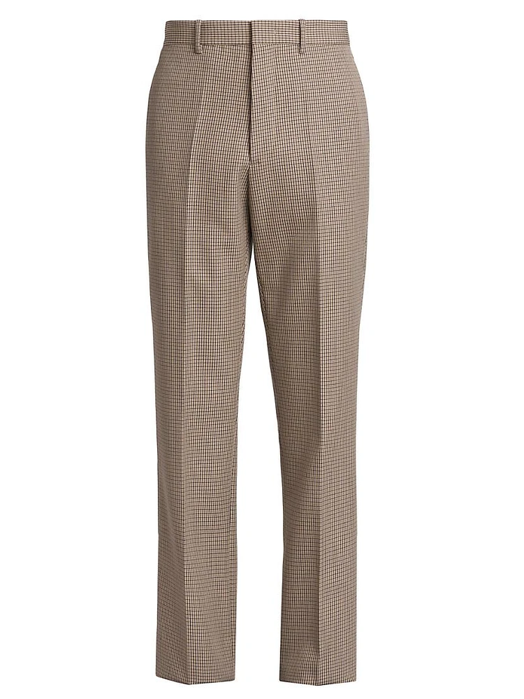 Wool Shadow Plaid Trousers