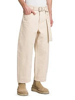 Belted Cotton Trousers