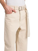 Belted Cotton Trousers