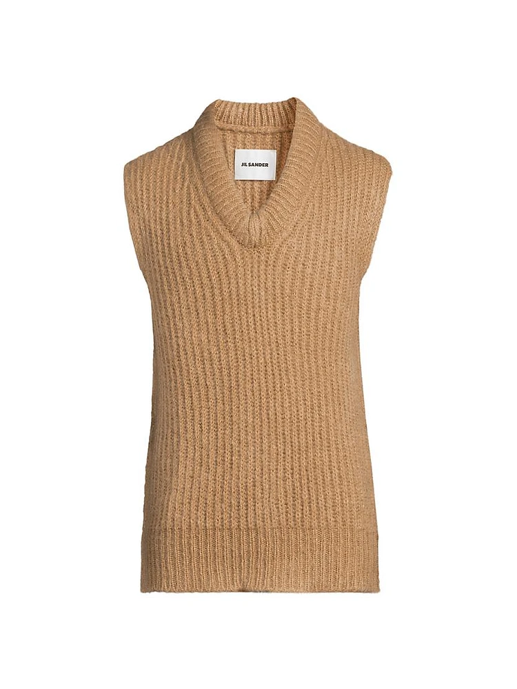 Mohair-Wool Sweater Vest