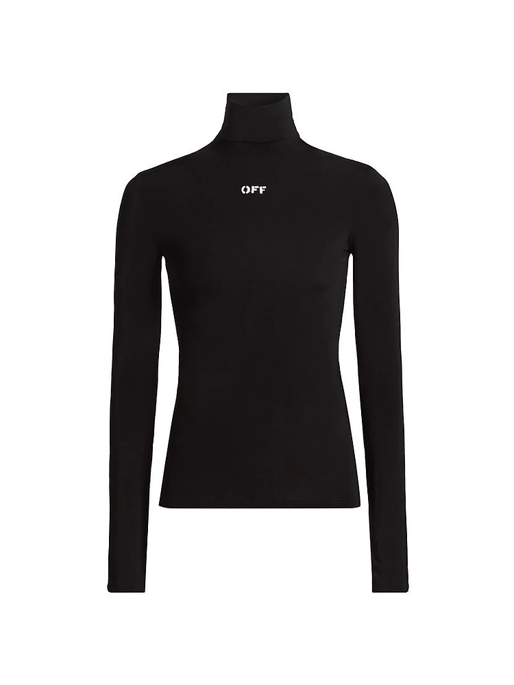 Off-Stamp Second-Skin Turtleneck Top