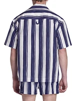 Striped Cotton Camp Shirt