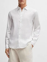 Slim-Fit Shirt in Stretch-Linen Chambray