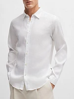 Slim-Fit Shirt in Stretch-Linen Chambray