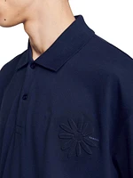 Cotton Flower Polo Shirt