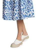 Printed Cotton Midi-Skirt