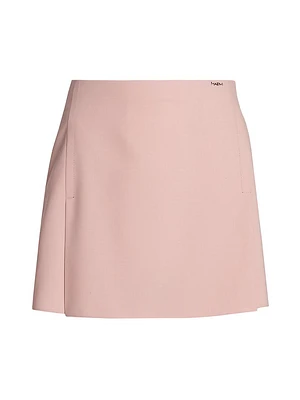 Pleated A-Line Miniskirt