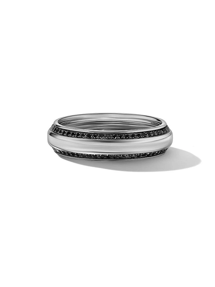 Beveled Band Ring 18K White Gold