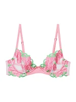 Strawberry Embroidery Demi Bra