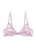 Petal Embroidery Demi Bra