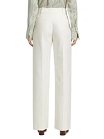 Wide-Leg Cotton Pants