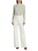 Wide-Leg Cotton Pants