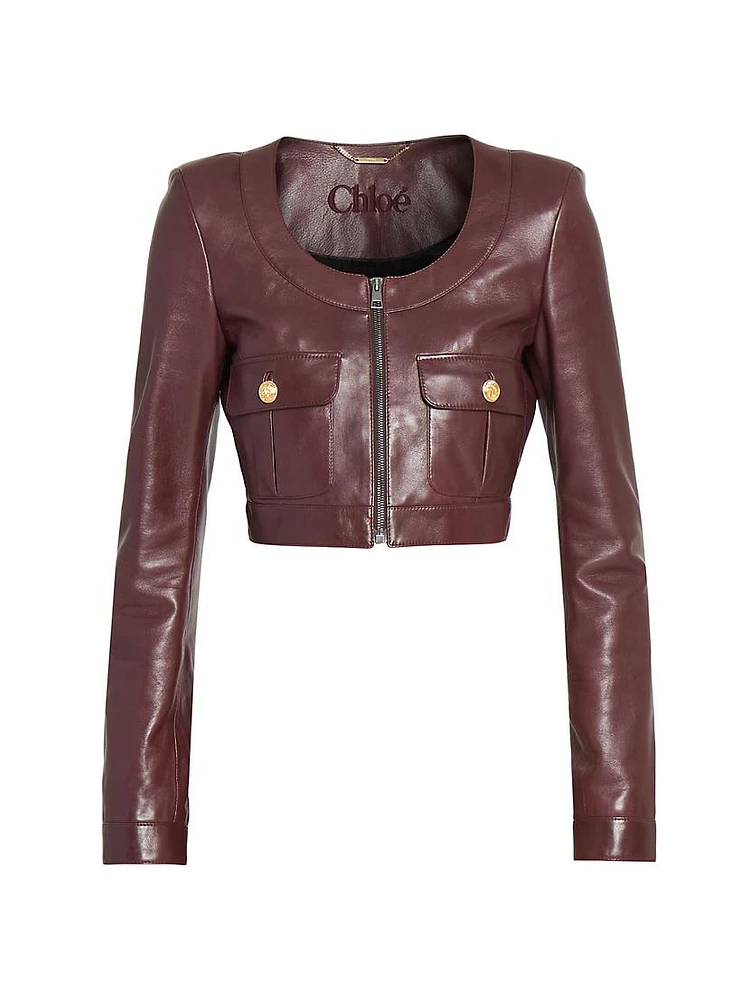 Leather Crop Jacket