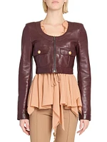 Leather Crop Jacket