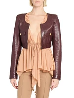 Leather Crop Jacket