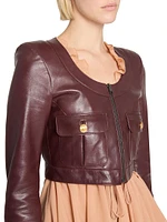 Leather Crop Jacket