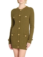 Cotton Cable-Knit Minidress