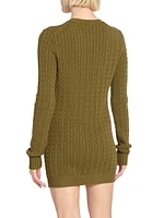 Cotton Cable-Knit Minidress