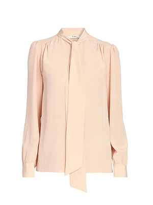 Silk Tieneck Blouse