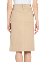 Cotton Belted Utility Skirt