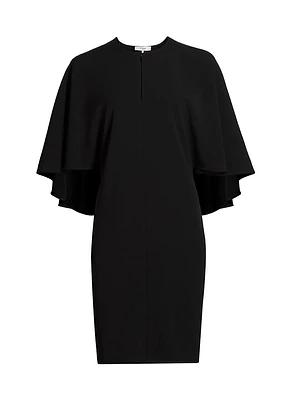 Cape-Sleeve Cocktail Dress