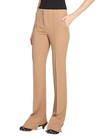 Wool Pintuck Step-Hem Trousers