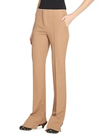 Wool Pintuck Step-Hem Trousers