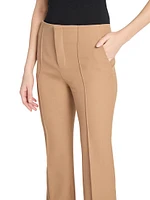 Wool Pintuck Step-Hem Trousers