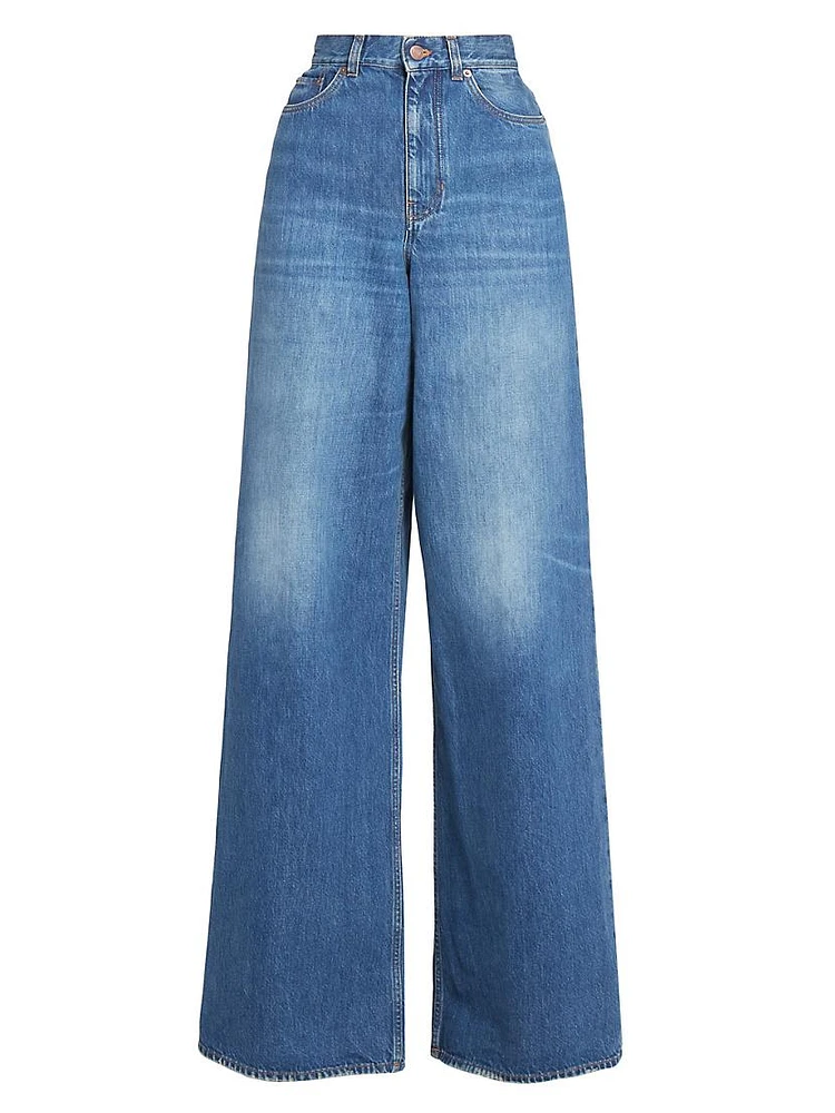 Lightweight High-Rise Wide-Leg Jeans